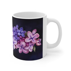 Lilac Floral Mug — Purple Hydrangea Coffee Cup, Botanical Gift for Mothers Day & Spring
