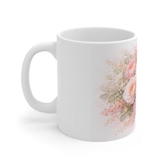 Petal Grace Mug – Soft Blush Floral Design