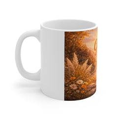 Golden Hour Vibes Mug — Scenic Autumn Sunrise Ceramic Coffee Cup