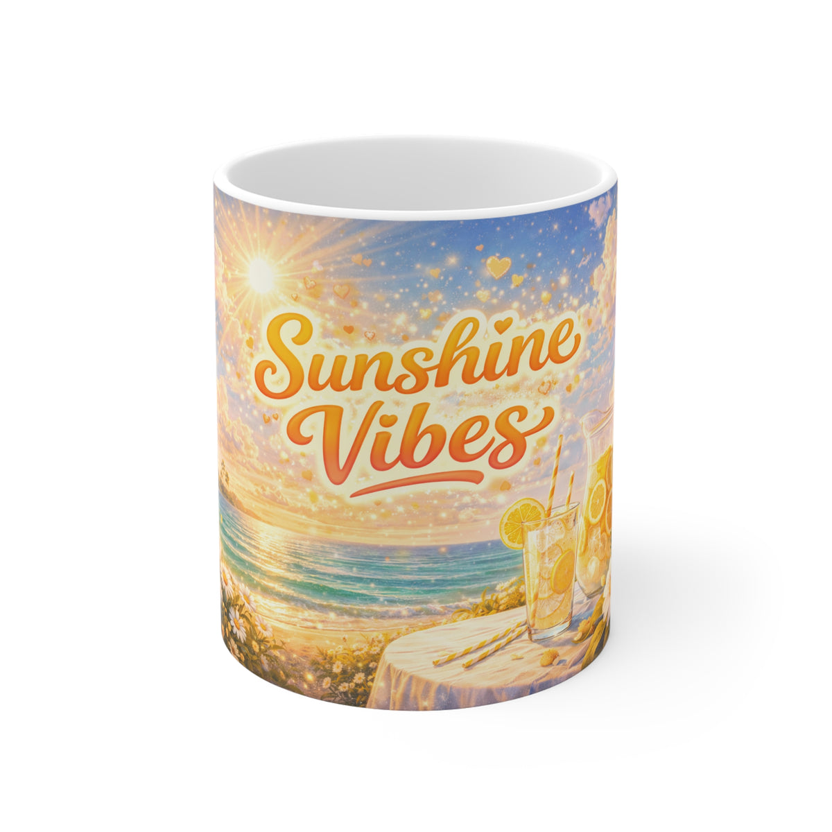 Mug - Sunshine Vibes Beach Coffee Cup (11oz)