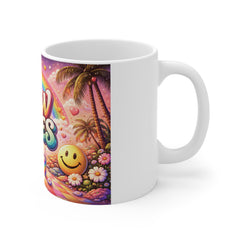 Now Vibes Mug — Retro Rainbow Disco Coffee Cup