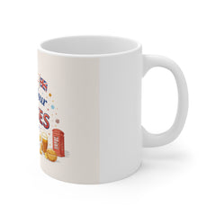 Hold Your Horses Mug — British Tea & Pub Icons 11oz Ceramic Coffee Cup