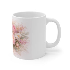 Petal Grace Mug – Soft Blush Floral Design