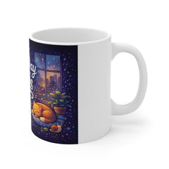 Rainy Day Vibes Mug — Cozy Cat, Candle & Tea Ceramic Coffee Cup