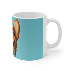 Corgi Smile Coffee Mug – Cute Dog Face 11oz Ceramic Gift