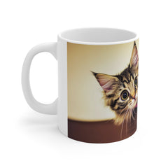 Cute Tabby Kitten Photo Coffee Mug — Adorable Cat Lover Gift (11oz)