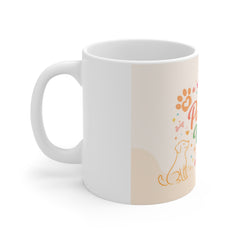 Pawsitive Vibes Mug — Cute Dog & Cat Coffee Cup, Pet Lover Gift