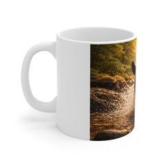 Rottweiler Running Dog Photo Coffee Mug – Happy Pup Splash 11oz