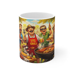 King of the Grill BBQ Mug — Funny Coffee Cup for Grill Masters