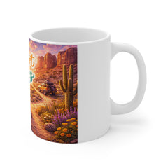 Desert Vibes Mug — 11oz Scenic Cactus Sunrise Coffee Cup