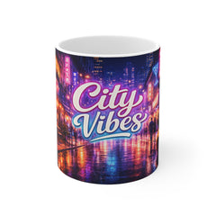 Mug — City Vibes Neon Nightscape 11oz Coffee Cup