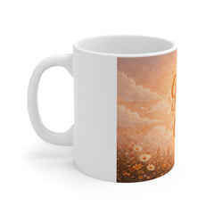 Good Vibes Only Mug — Sunrise Floral Positivity Coffee Cup