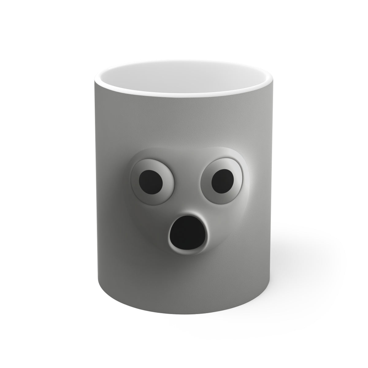 Surprised Face 11oz Coffee Mug — Cute Shocked Expression Gift