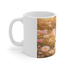 Cute Puppy in Bee Costume Coffee Mug — Adorable Floral Dog Gift