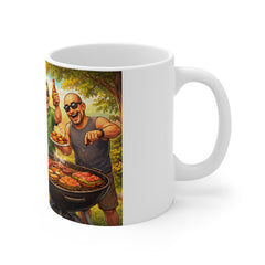 King of the Grill BBQ Mug — Funny Coffee Cup for Grill Masters