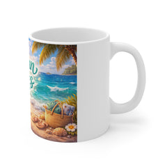 Ocean Vibes Mug — Tropical Beach Coffee Cup, Summer Vacation Gift