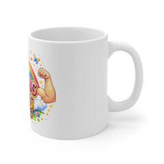 Strong Vibes Mug — Rainbow Retro Positive Coffee Cup