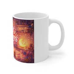 Sweet Dreams Mug — Cozy Nighttime Bedroom Illustration Coffee Cup