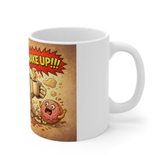 Wake up 11oz White Mug