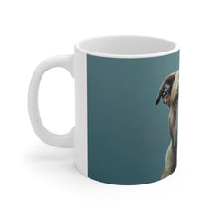 Bulldog Portrait Mug — Realistic Dog Face Coffee Cup