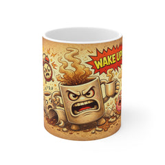 Wake up 11oz White Mug