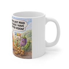 Funny Vegetable Cartoon Mug — "Shut Up, You Stupid Carrot!" 11oz Ceramic Coffee Cup