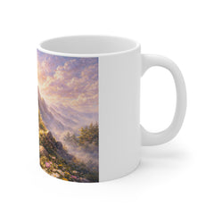 Scenic Sunrise Mountain Stairway Mug — Inspirational Landscape Coffee Cup