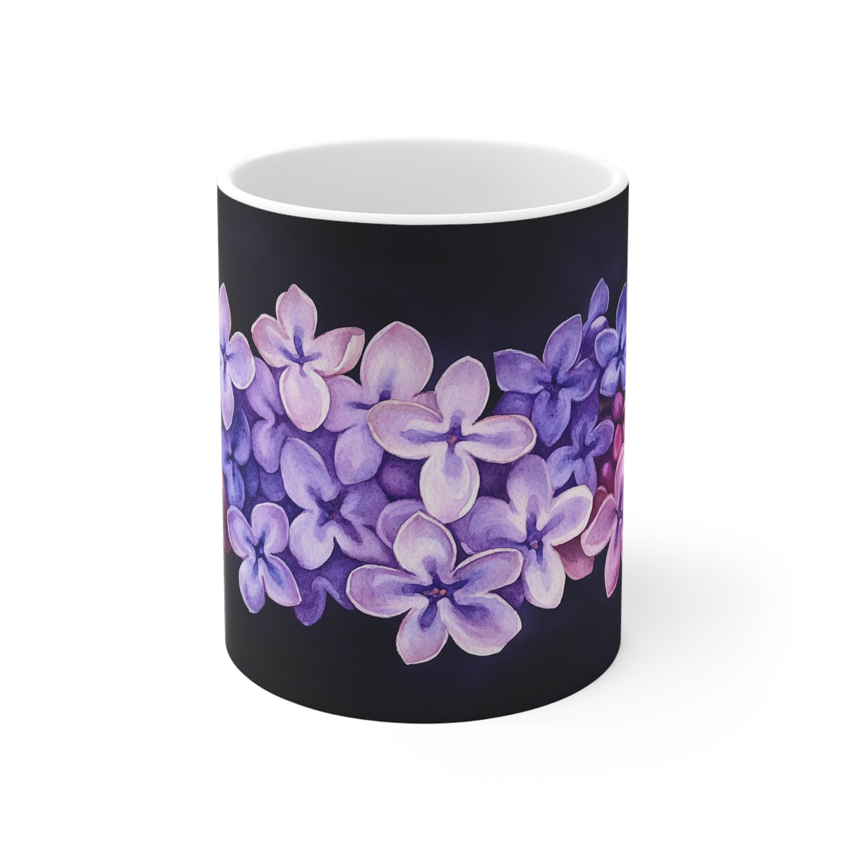 Lilac Floral Mug — Purple Hydrangea Coffee Cup, Botanical Gift for Mothers Day & Spring
