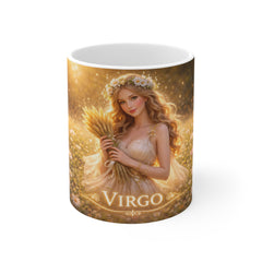 Virgo Zodiac Mug — Golden Maiden Astrology Coffee Cup