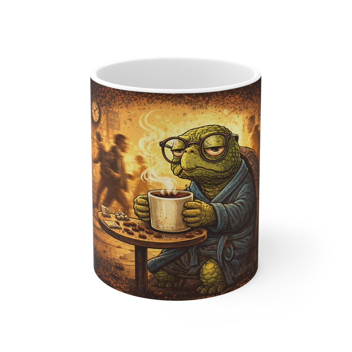 Grumpy Turtle Coffee Mug — Funny Slow Morning Ceramic Mug