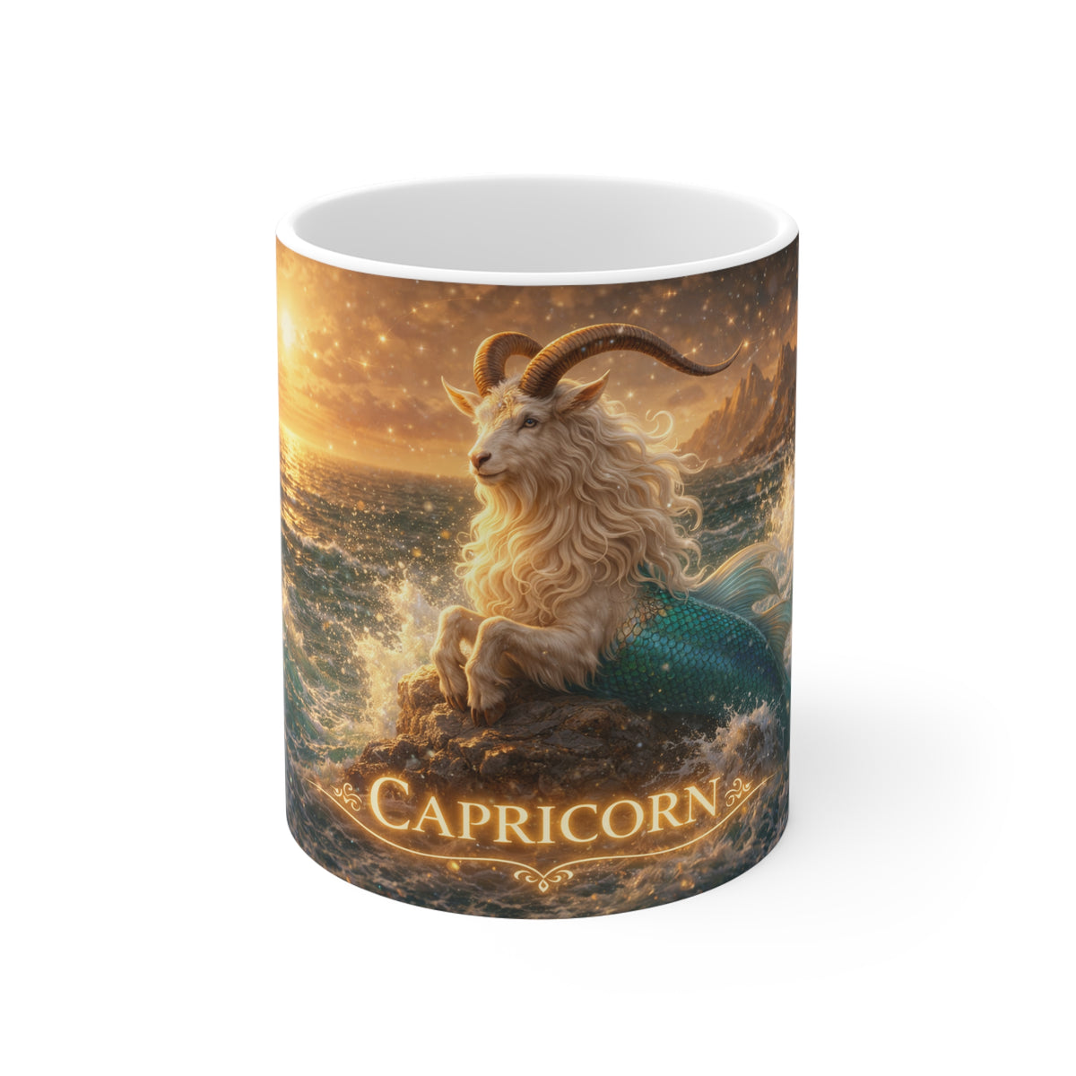 Capricorn Zodiac Mug — Mythical Sea-Goat Astrology Coffee Cup