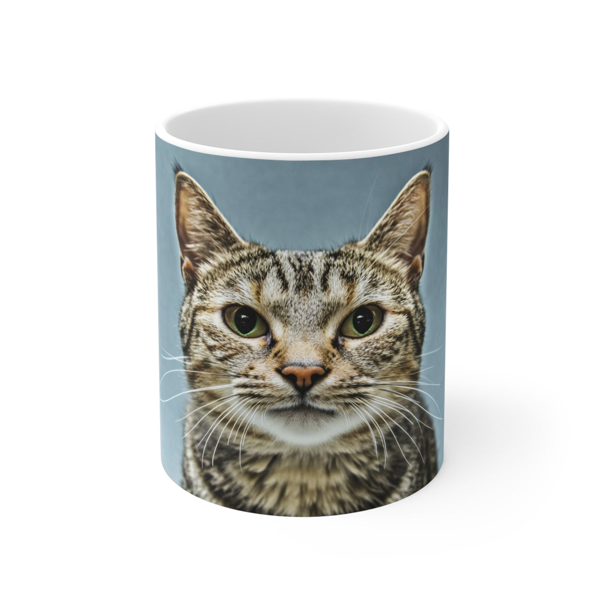 Tabby Cat Portrait Mug — Cute Cat Lover Coffee Cup