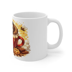 Coffee Sloth Mug — Cute Sloth in Latte Cup with Donuts | Fun Gift for Coffee Lovers