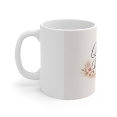 Quietly Powerful Floral Mug — Inspirational Coffee Cup for Women