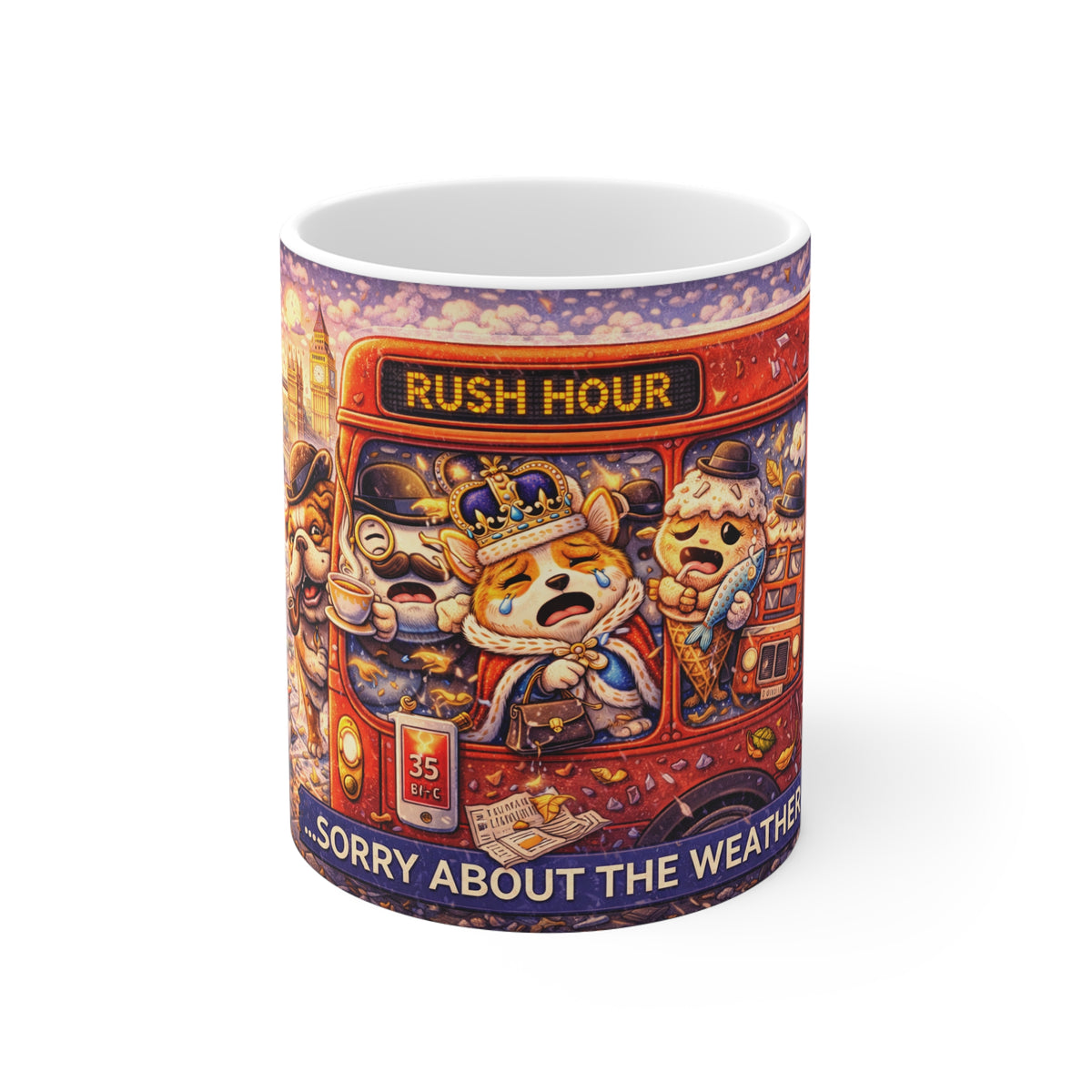 Rush Hour 11oz White Mug