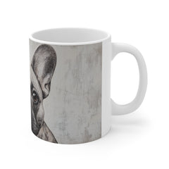 French Bulldog Portrait Mug — Cute Dog Coffee Cup, Pet Lover Gift