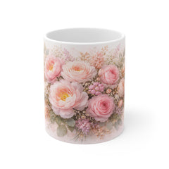 Blush Bloom Mug – Elegant Floral Design