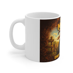 Coffee Mug — "I'm in a Mood, Ewe Kiddin' Me?" Funny Grumpy Goat Rustic Farm Mug