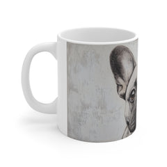 French Bulldog Portrait Mug — Cute Dog Coffee Cup, Pet Lover Gift